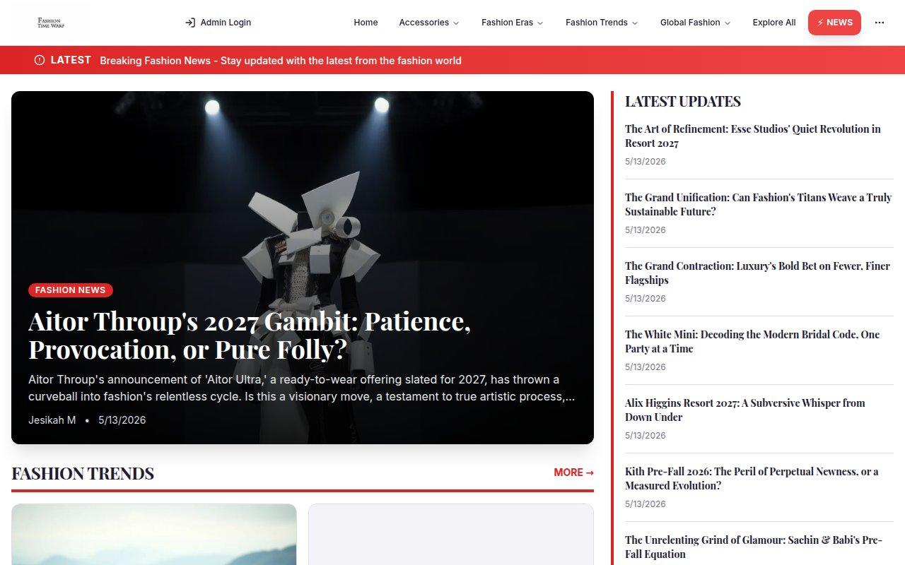 Screenshot of fashiontimewarp.com
